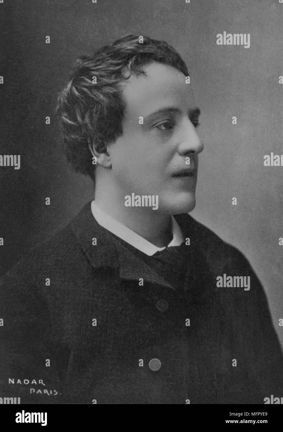 Portrait d'Adolphe Willette ( 1857 - 1926 ) peintre français - photographie par Paul Nadar ( 1856 - 1939 ) Banque D'Images