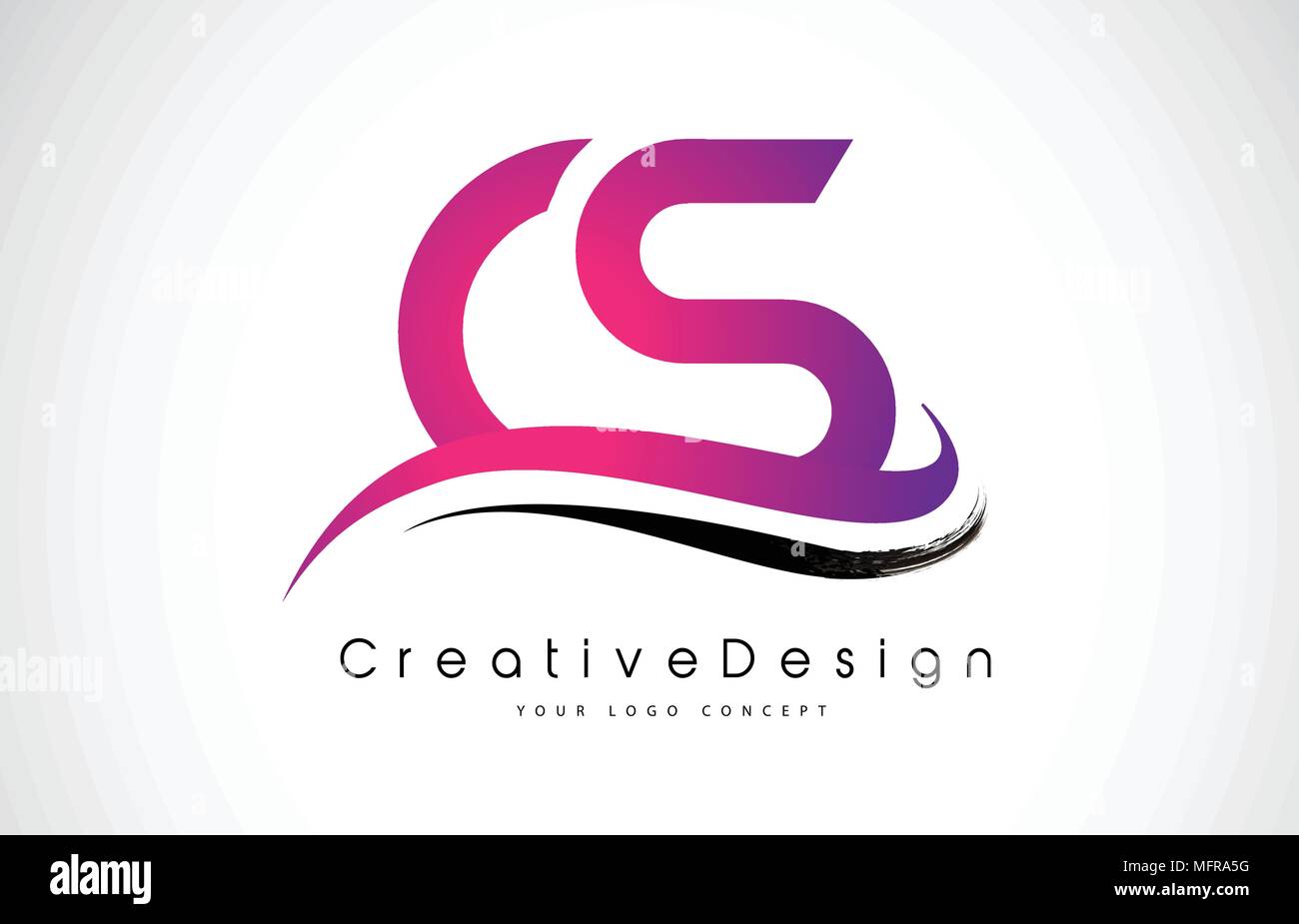 CS C S Lettre Logo Design en noir Couleurs. Lettres modernes de création Logo Icône Vecteur Illustration. Illustration de Vecteur