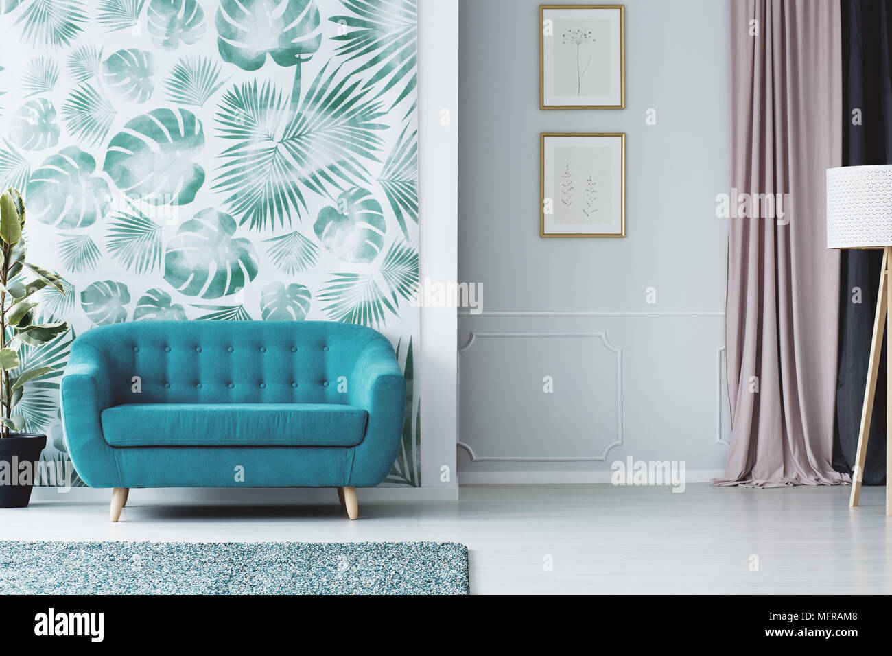 Téléchargement gratuit Images Canape Vert Turquoise Contre Papier Peint En Salon Colore Avec le plus cool par