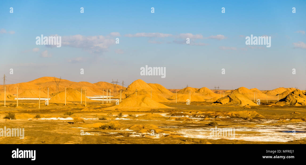 Vue d'un désert dans le centre de l'Iran Banque D'Images