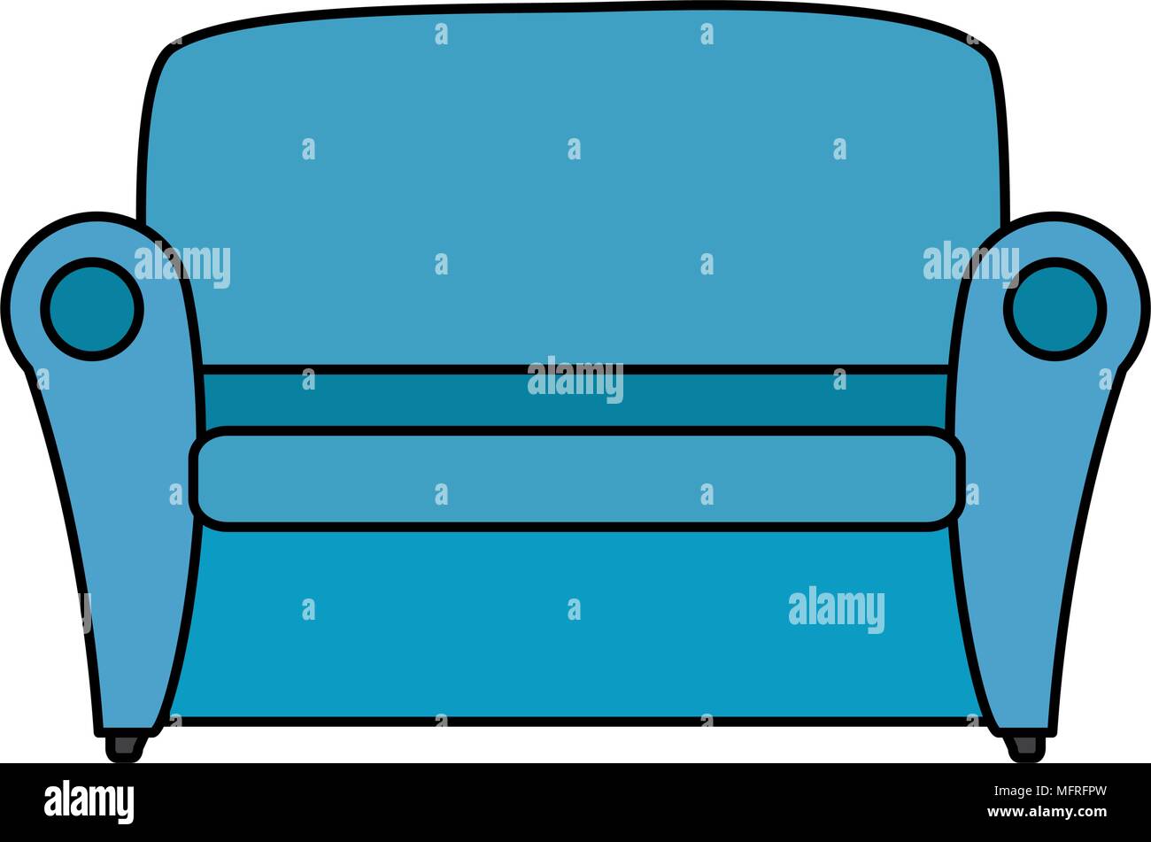 Confortable canapé design illustration vecteur icône isolé Illustration de Vecteur