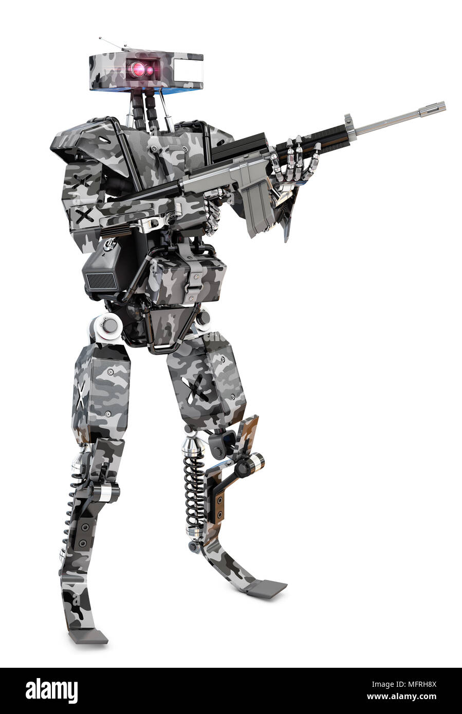Soldat robot, rendu 3D Photo Stock - Alamy