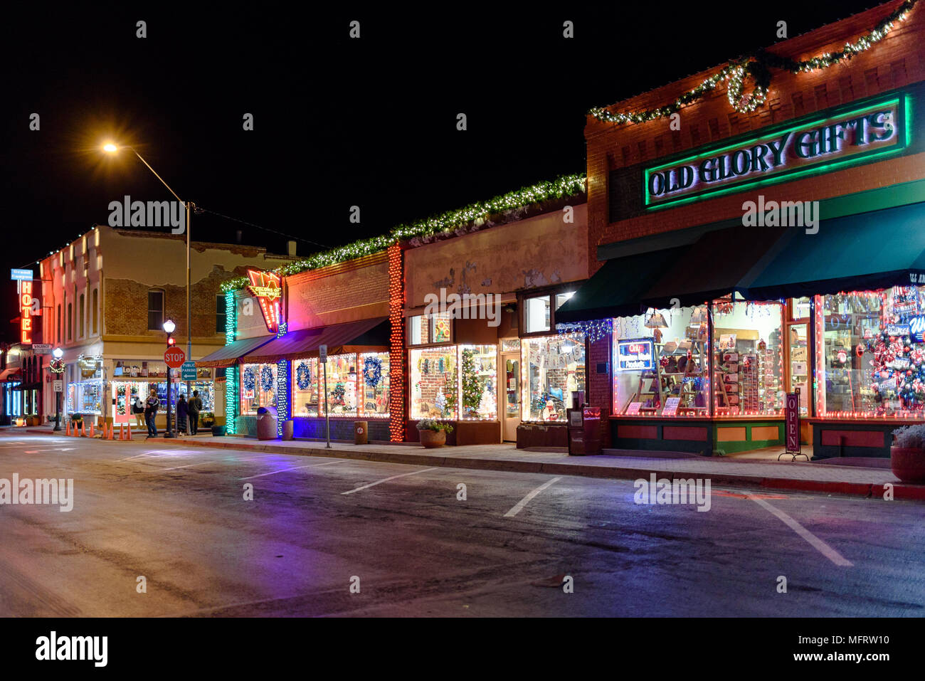 La rue principale de Williams, Arizona, la dernière ville sur la Route 66 contournée par l'Interstate 40 Banque D'Images