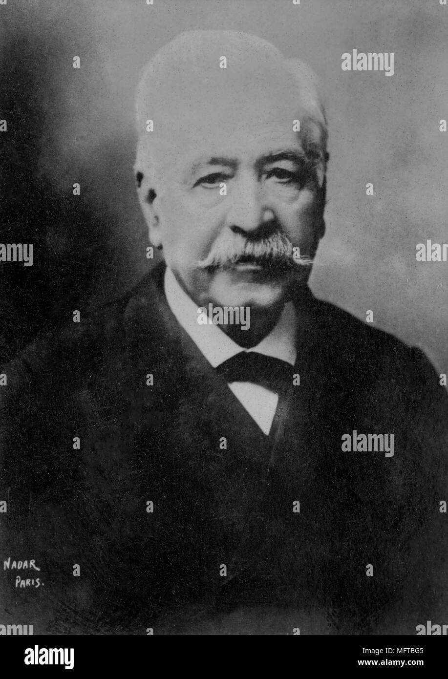 Portrait de Ferdinand de Lesseps ( 1805 - 1894 ) - photographie par Paul Nadar ( 1856 - 1939 ) Banque D'Images