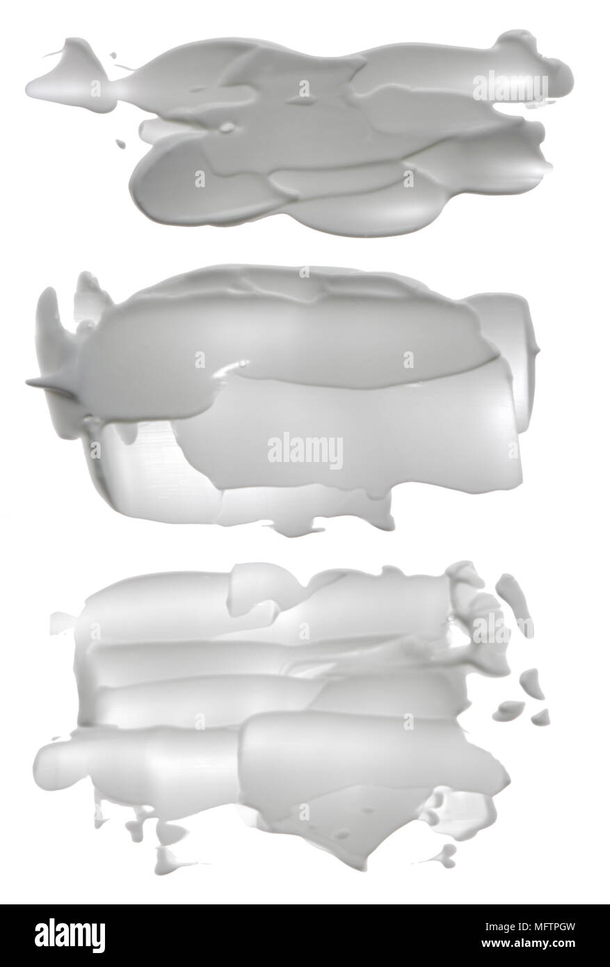 Collection de coups de pinceau acrylique abstrait blots Banque D'Images