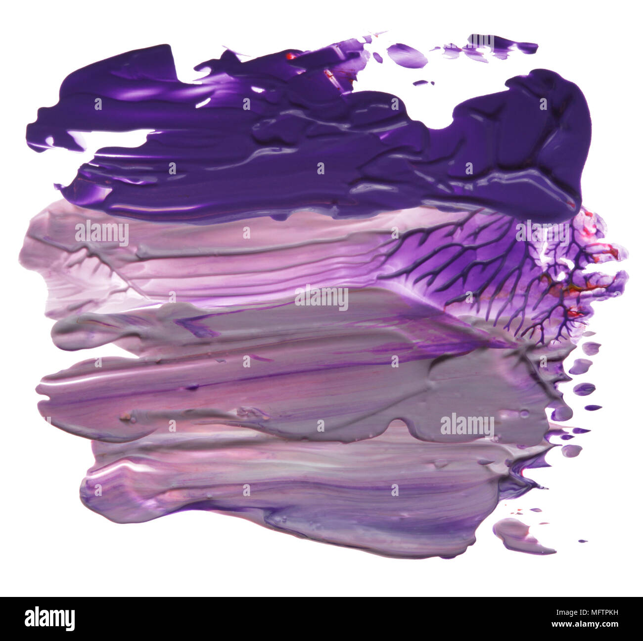 Coups de pinceau acrylique abstrait blots Banque D'Images