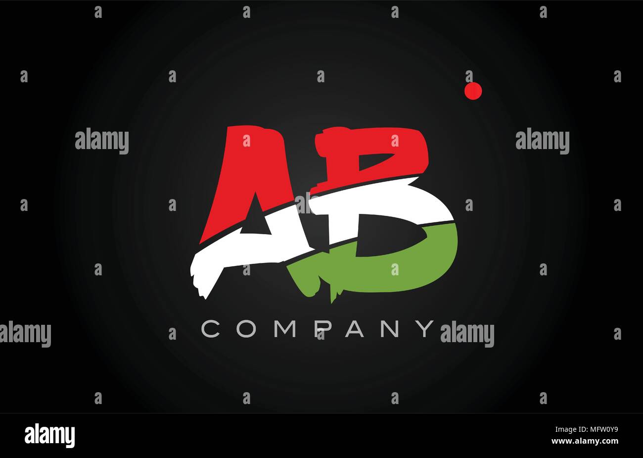 AB A B lettre alphabet combinaison logo vector icône entreprise créative moderne modèle de conception Illustration de Vecteur