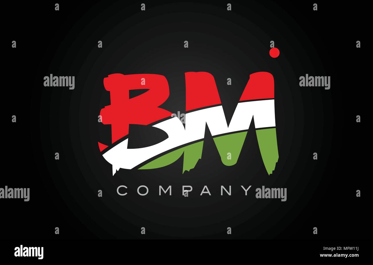 BM B M lettre alphabet combinaison logo vector icône entreprise créative moderne modèle de conception Illustration de Vecteur