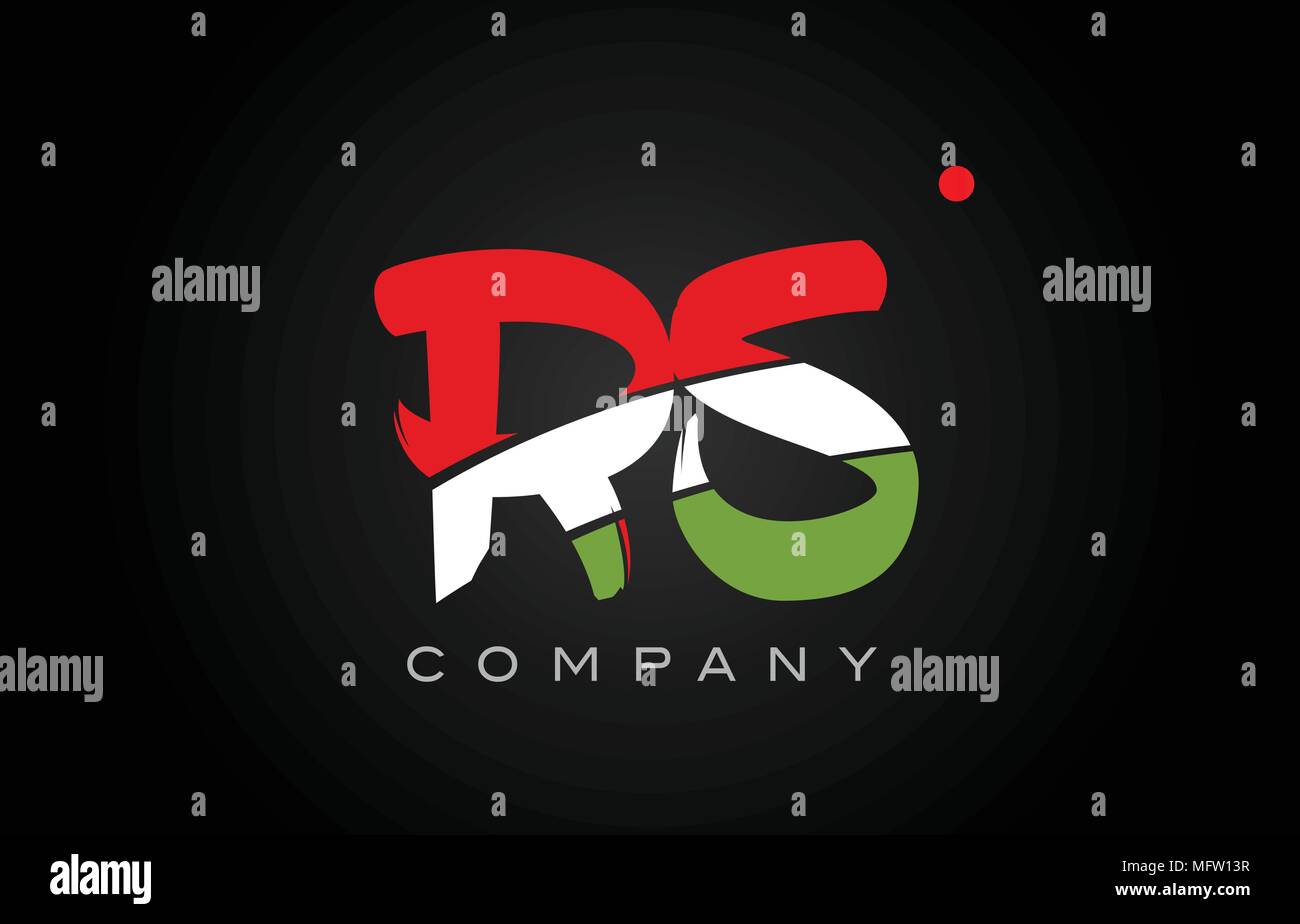 RS R S lettre alphabet combinaison logo vector icône entreprise créative moderne modèle de conception Illustration de Vecteur
