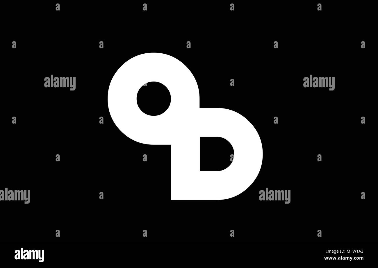 Annonce A D lettre alphabet combinaison logo vector icône entreprise créative moderne design noir blanc bold Illustration de Vecteur