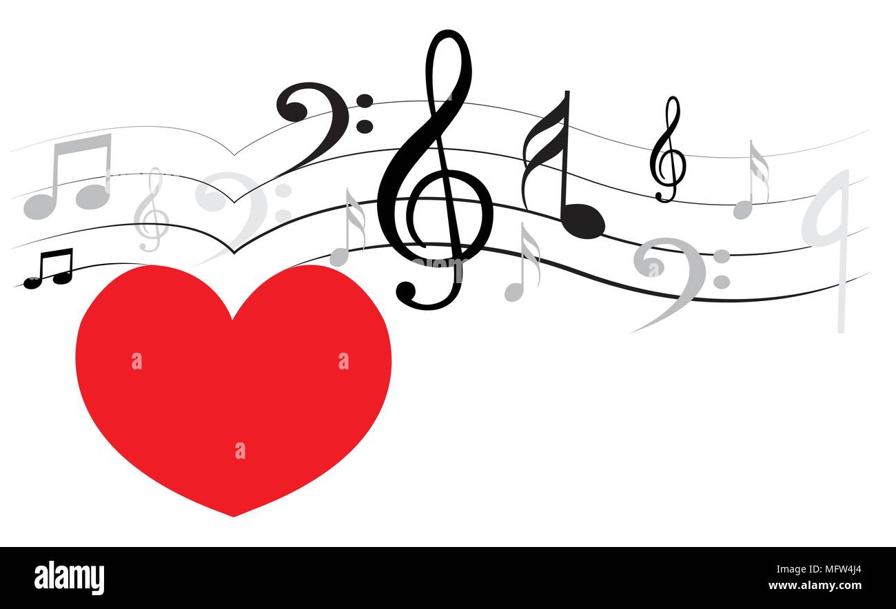 Note de musique avec de la musique de fond collection icône symbole Illustration de Vecteur