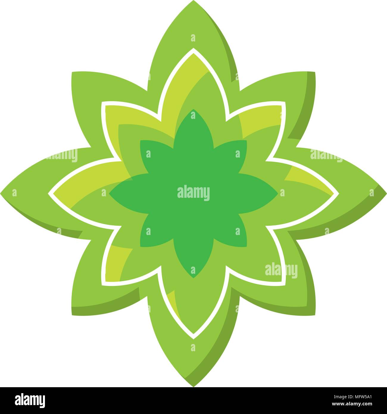 Licône De Fleur De Lotus Symbole De Yoga Sur Fond Blanc