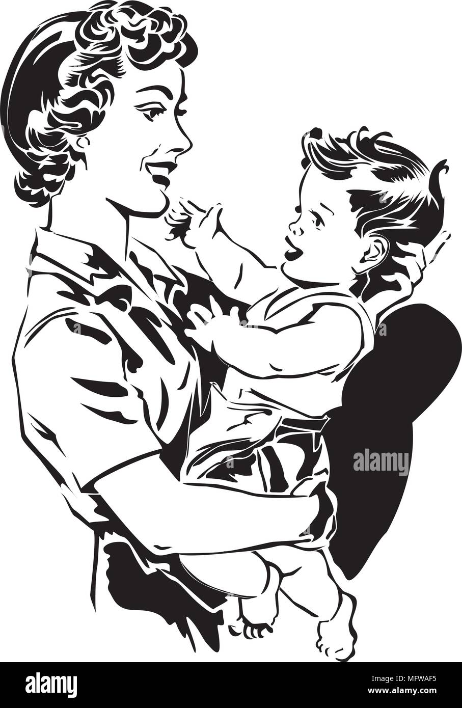 Maman Holding Baby Retro Clipart Illustration Image Vectorielle Stock Alamy Maman Holding Baby Retro Clipart Illustration Image Vectorielle Stock Alamy