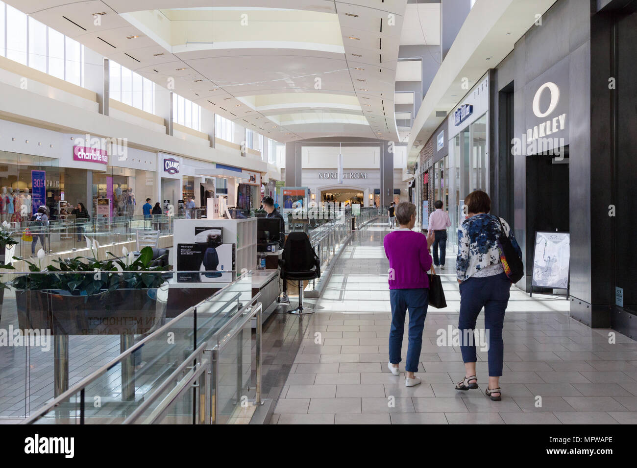 Les gens de shopping dans le centre commercial Galleria Mall, ou Houston Galleria, la Galleria, Houston Texas USA Banque D'Images