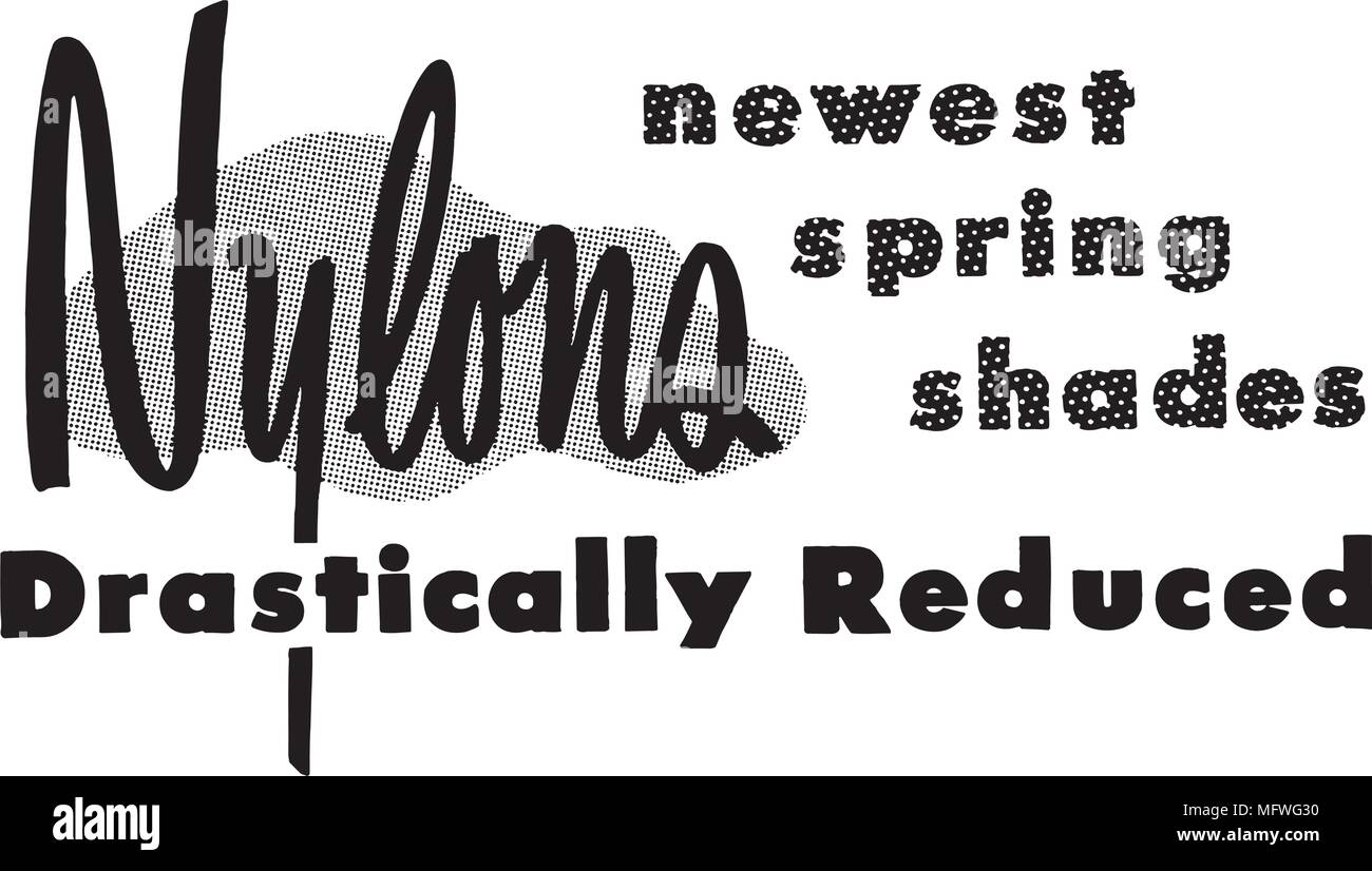 Nylons réduit - Retro Clipart Banner Illustration de Vecteur
