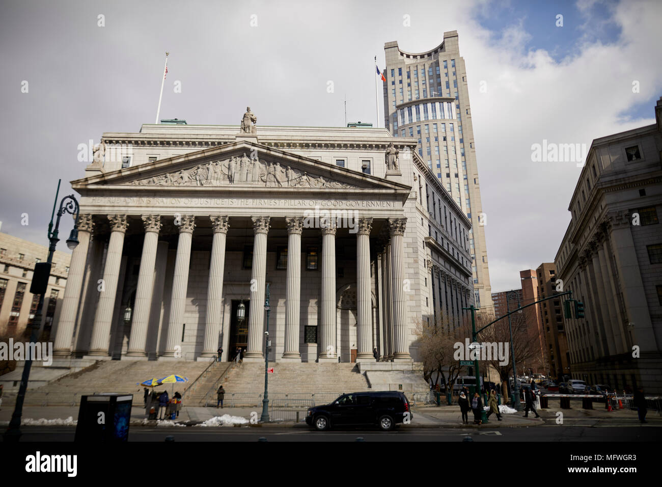Manhattan à New York City, New York County Cour suprême de toute l'Foley Square Banque D'Images