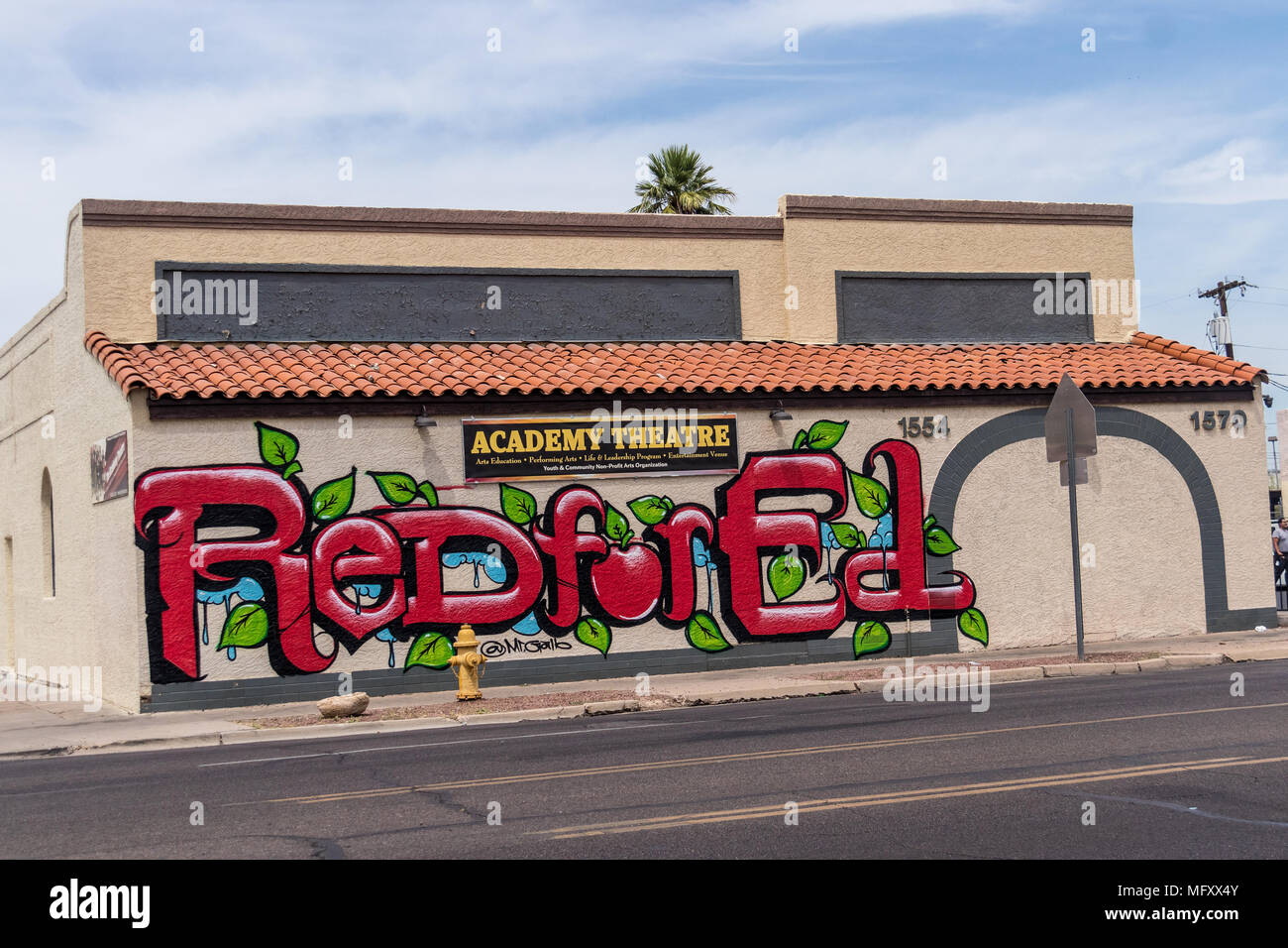 Phoenix, USA, 26 avril 2018, les # RedForEd - Mars Théâtre de l'Académie. Credit : Michelle Jones - Arizona/Alamy Live News. Banque D'Images