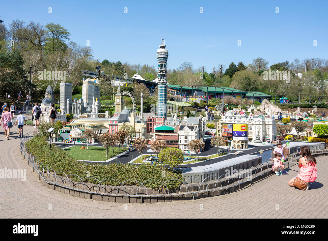 Centre de Londres des modèles à Miniland, Legoland Windsor Resort, Windsor, Berkshire, Angleterre, Royaume-Uni Banque D'Images