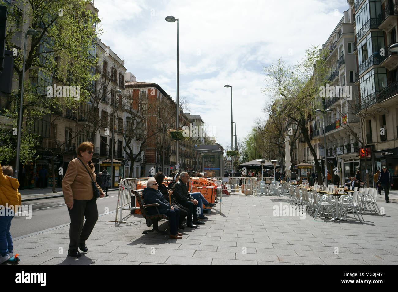 La Calle de Fuencarral, Madrid, Espagne Banque D'Images