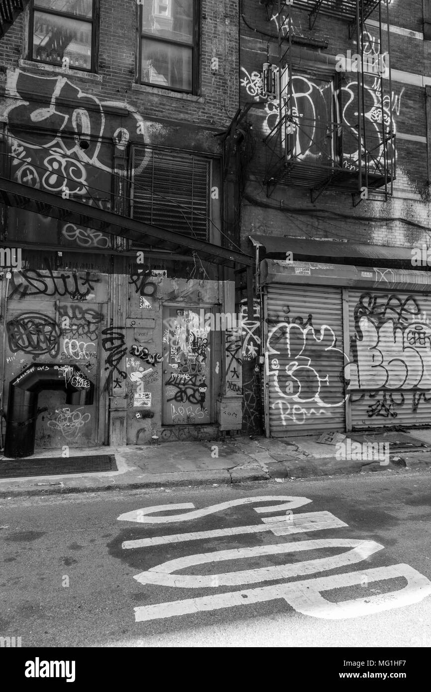 Les graffitis de rue à New York City Banque D'Images