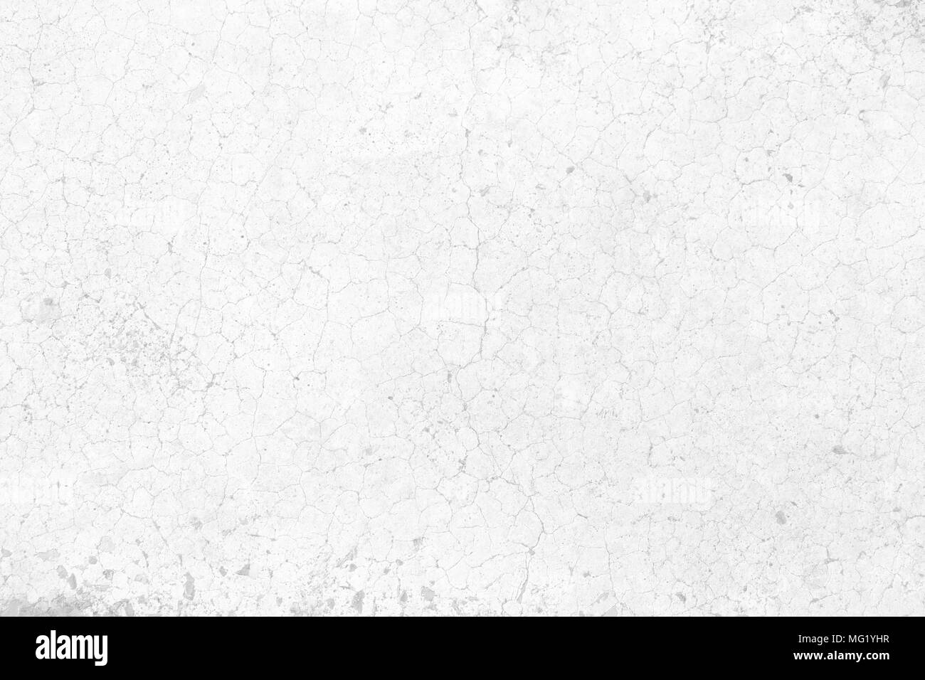 La texture du mur de crack blanc Arrière-plan. Banque D'Images