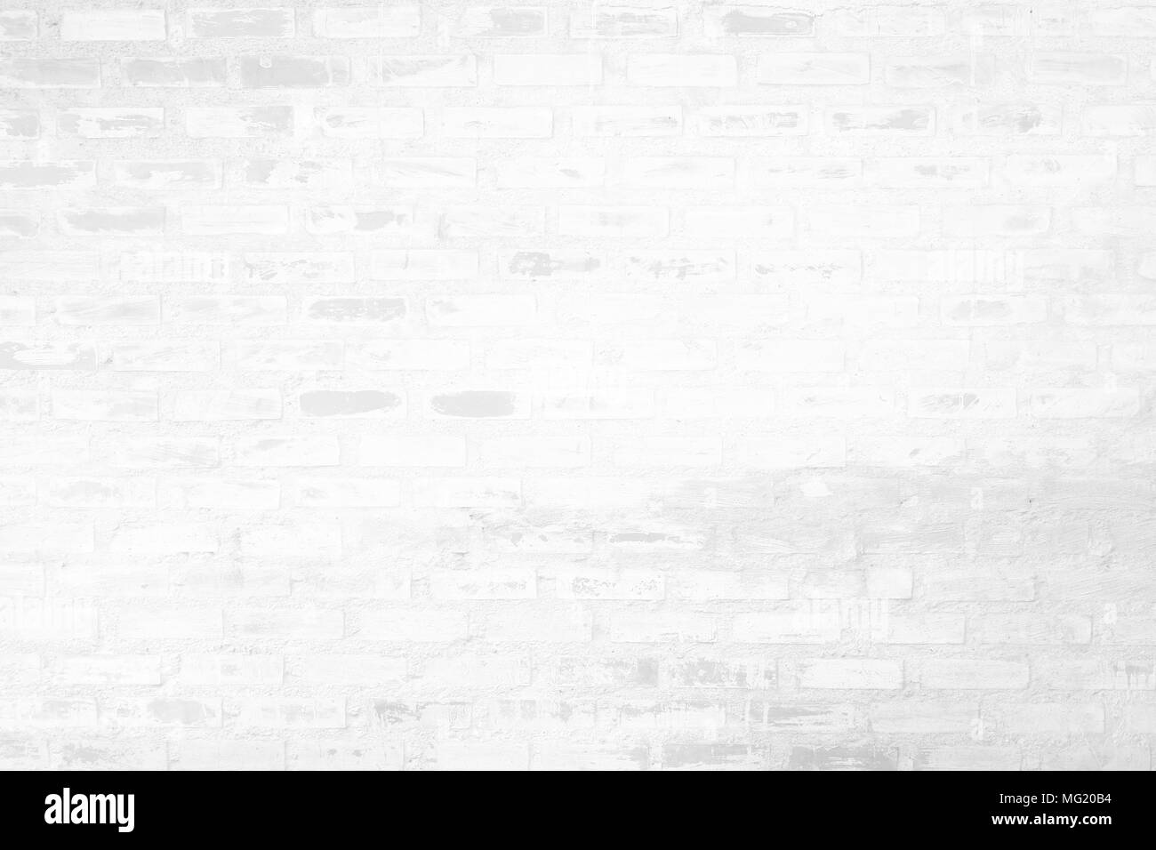 White Brick Wall Texture Background. Banque D'Images