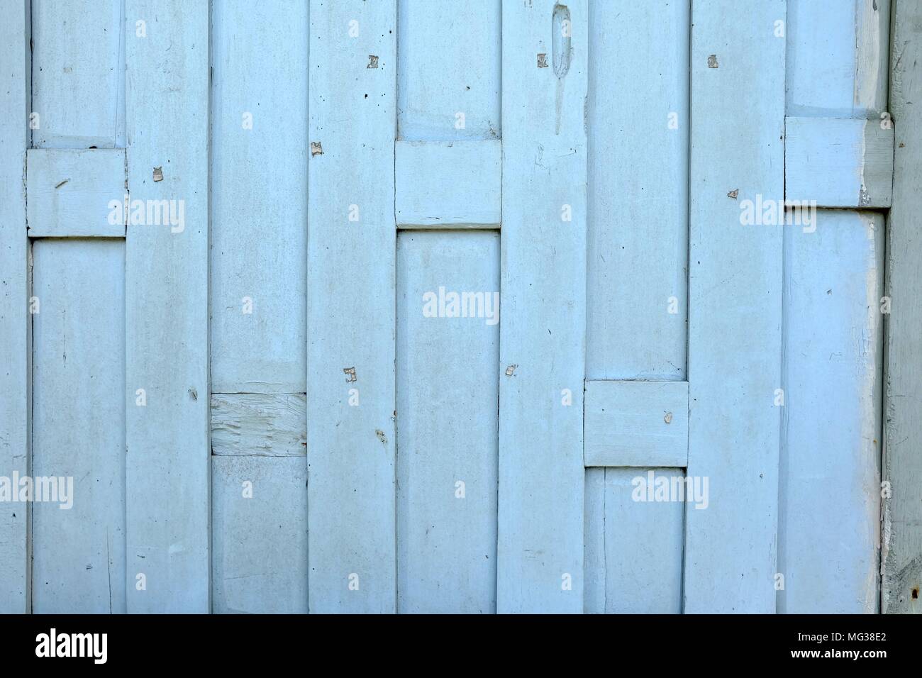 Close-up Blue Wooden Wall in Thai style maison. Banque D'Images