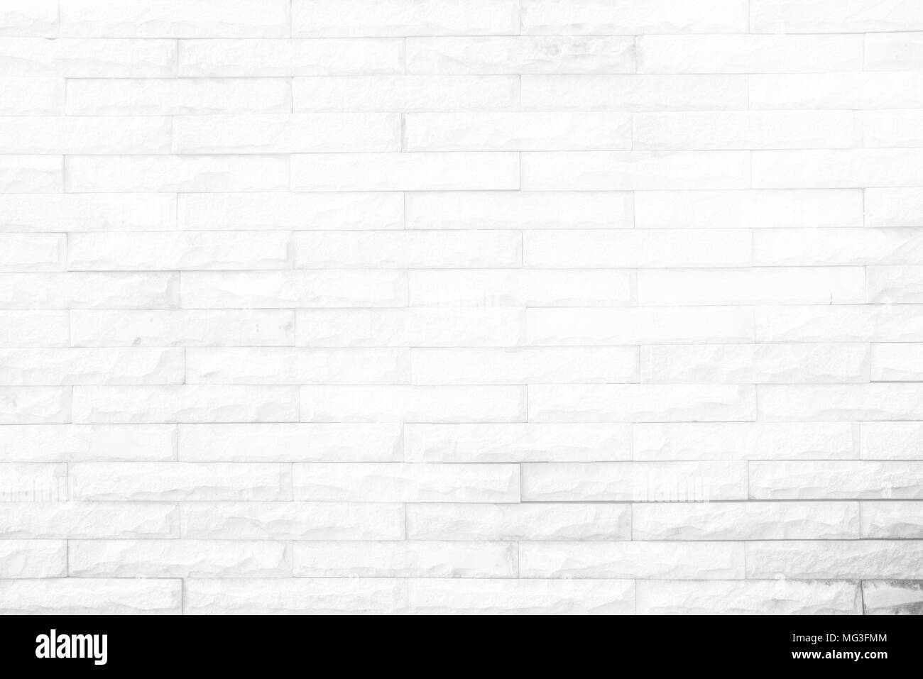 White Brick Wall Texture Background. Banque D'Images