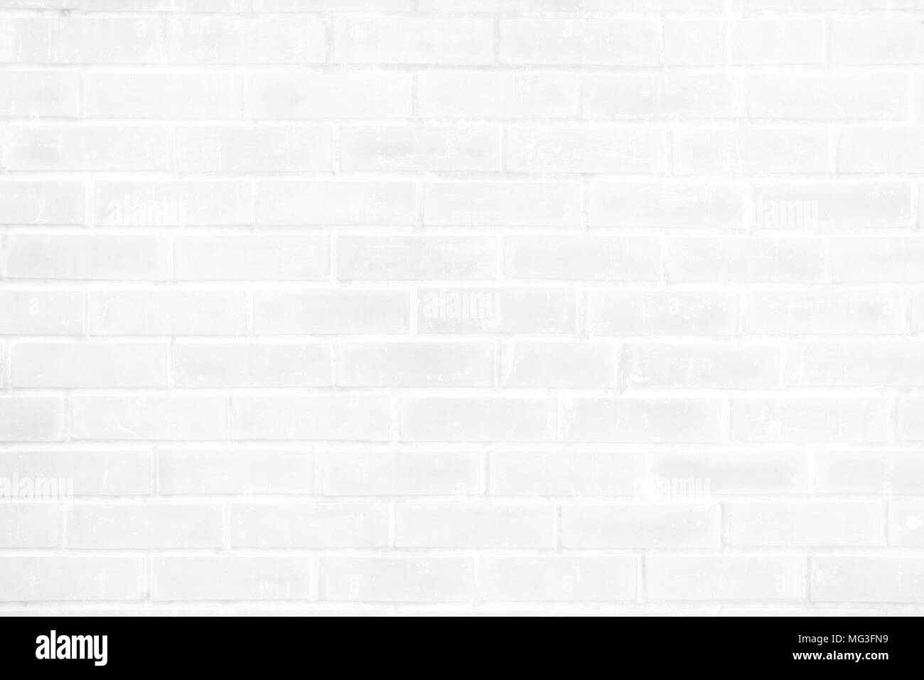 White Brick Wall Texture Background. Banque D'Images