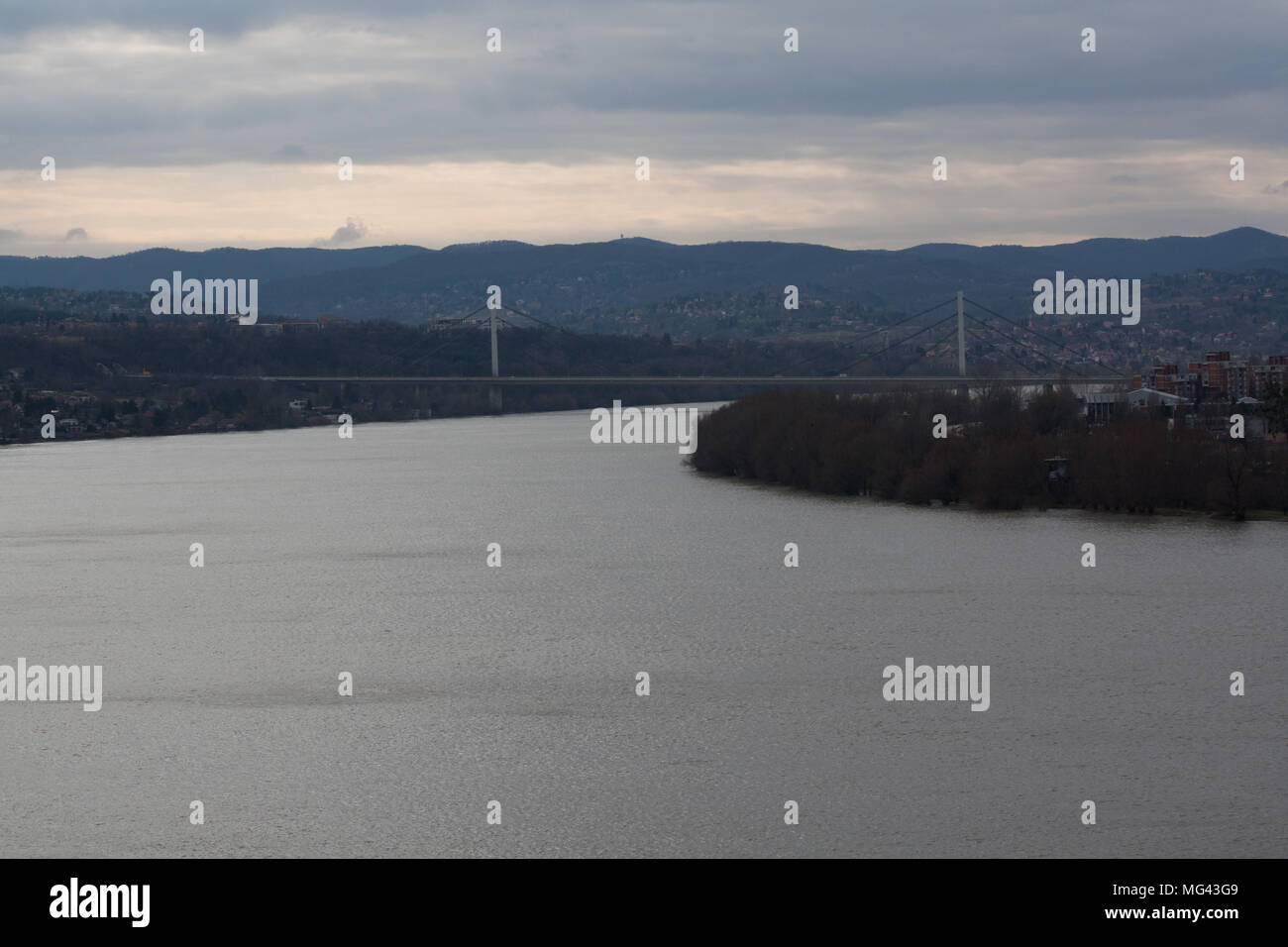 Danube à Novi Sad Banque D'Images