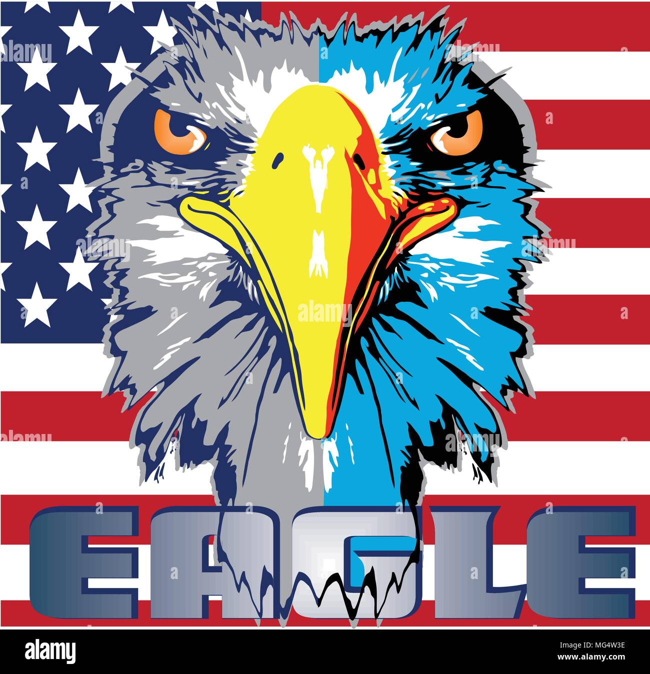 Eagle head t shirt graphic vector Illustration de Vecteur