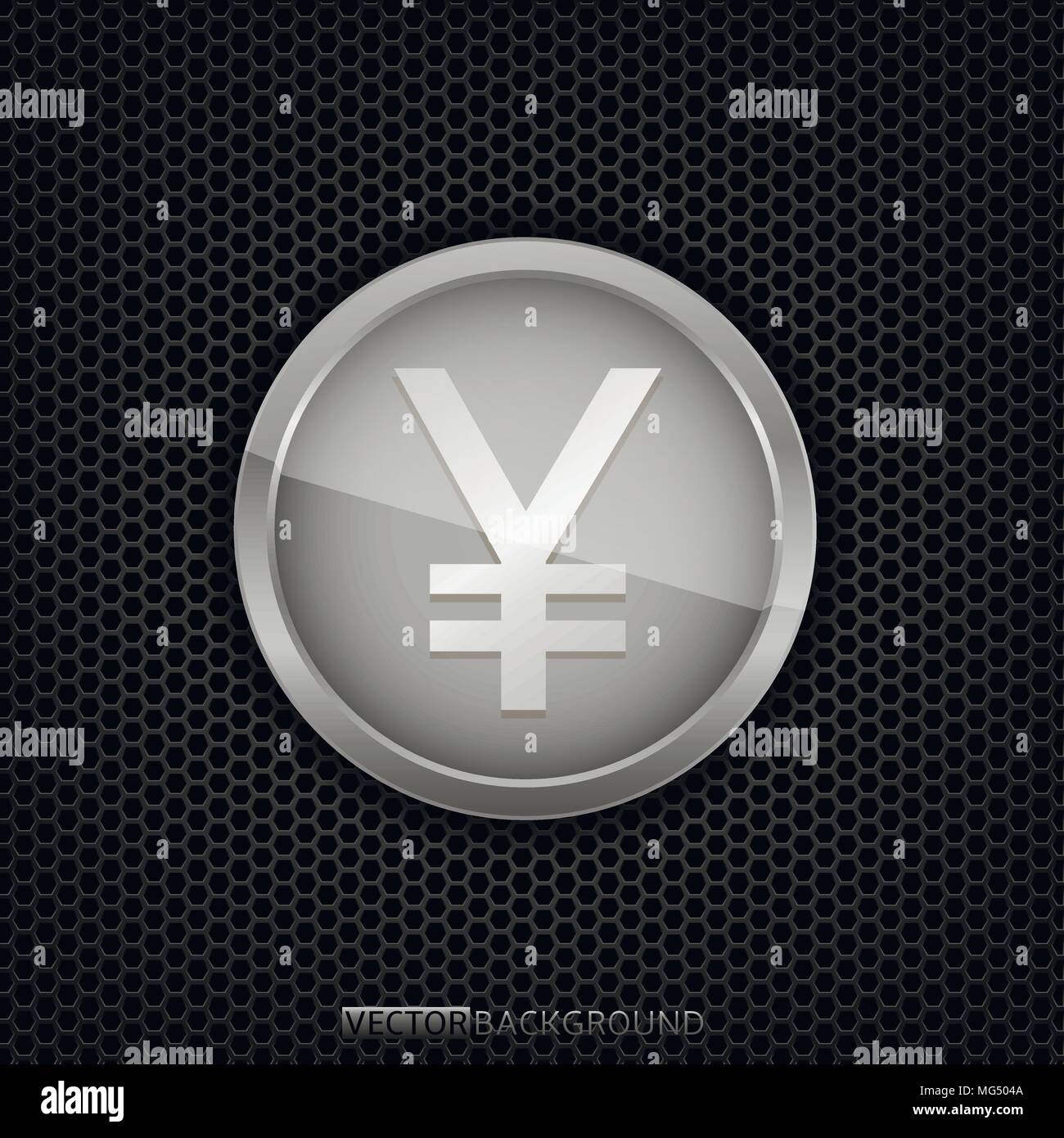 Yen d'argent coin Illustration de Vecteur