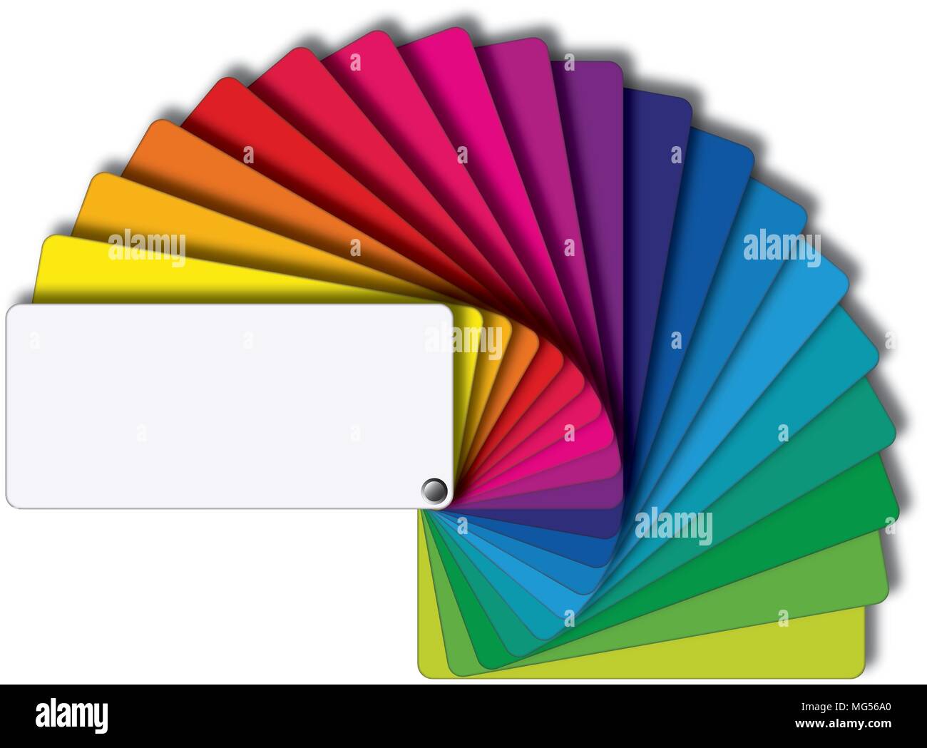 Bande d'échantillonnage des cartes de couleur de scénario Illustration de Vecteur