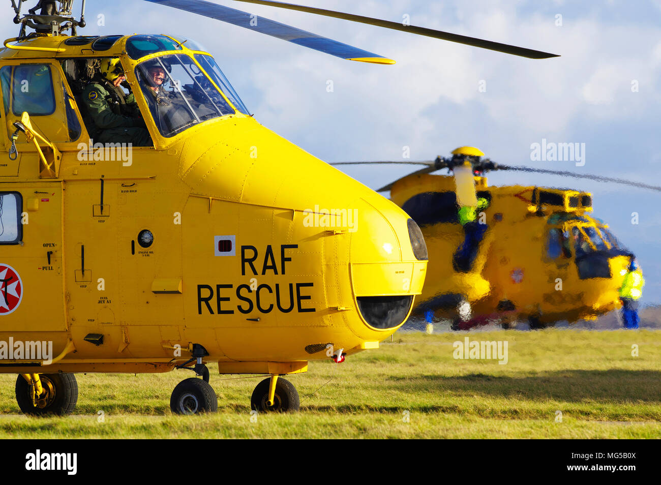 Westland Whirlwind HAR10 XJ729,G-BVGE, RAF Valley, Anglesey, North Wales, Royaume-Uni, Banque D'Images