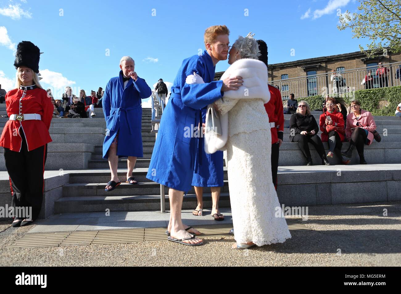 Bain à remous avec Royal assimilés célébrant le prince Harry's stag n 26 avril 2018 Banque D'Images