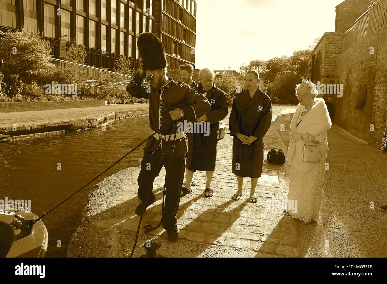 Bain à remous avec Royal assimilés célébrant le prince Harry's stag n 26 avril 2018 Banque D'Images