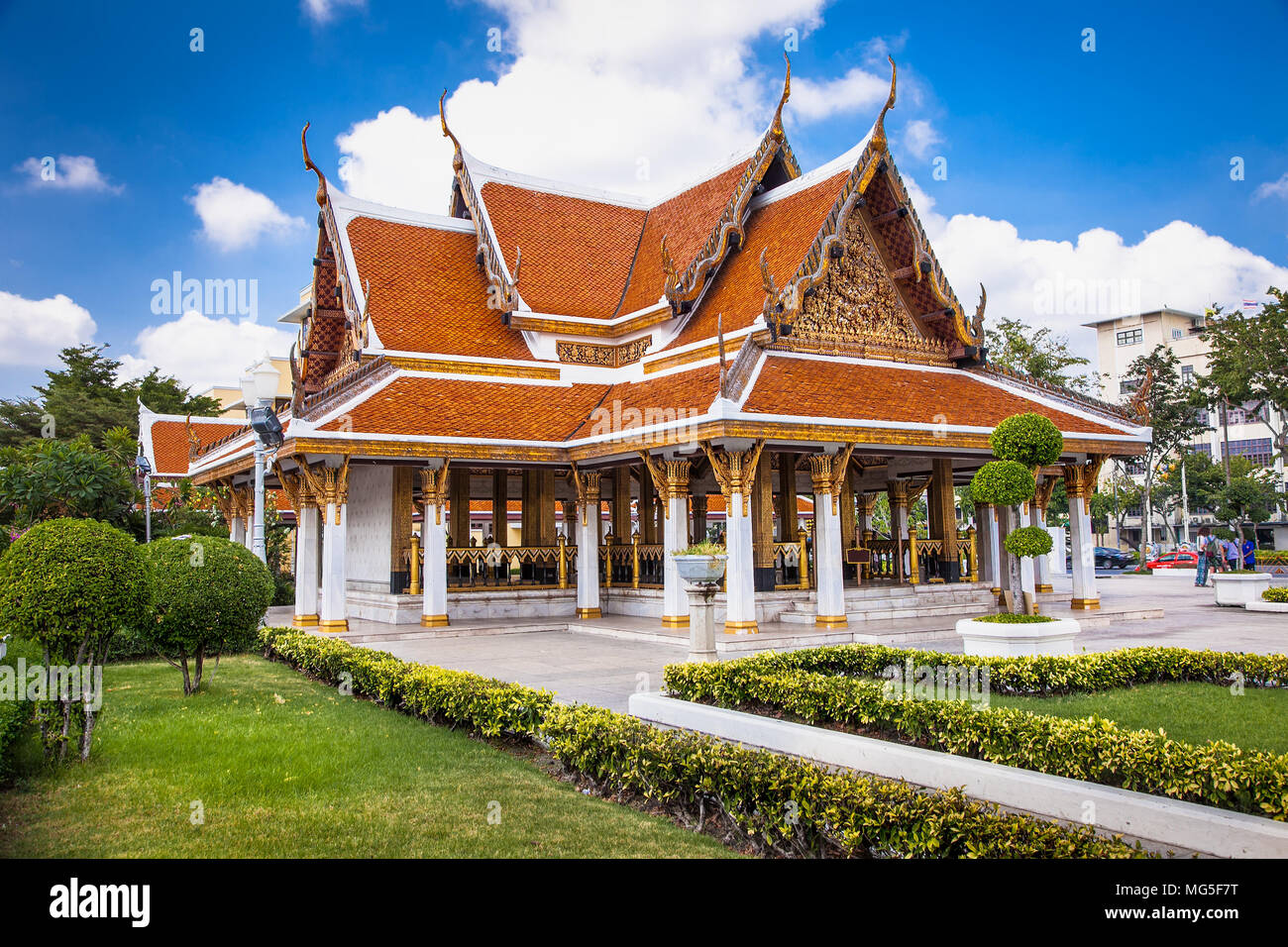 Loha Prasat Metal Palace en face de Wat Ratchanatda sur Ratchadamnoen Road, Bangkok, Thaïlande. Banque D'Images