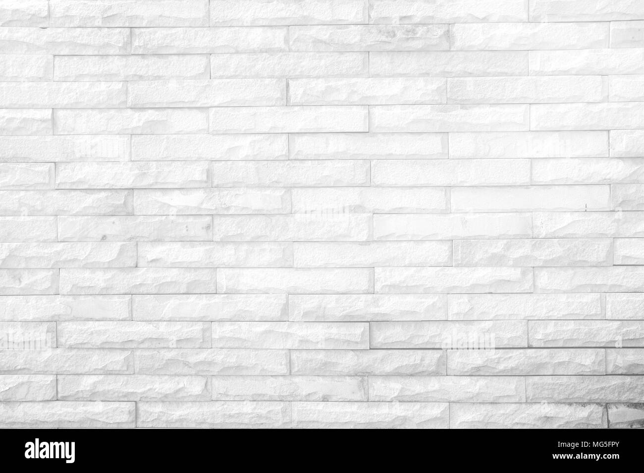 White Brick Wall Texture Background. Banque D'Images
