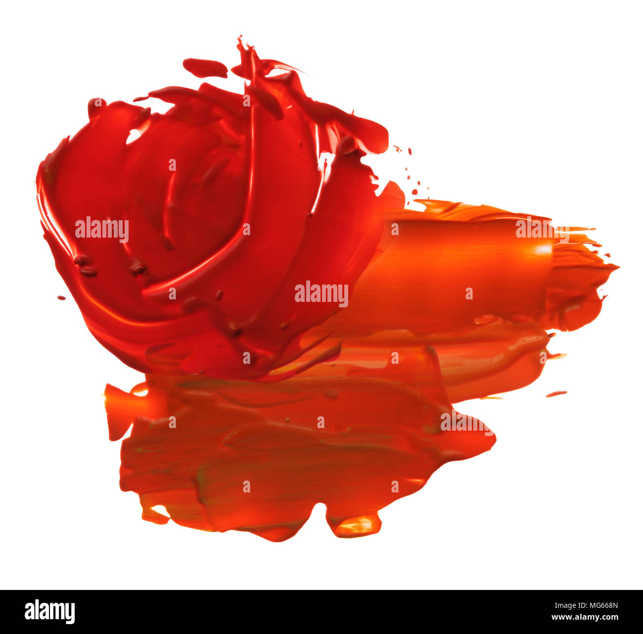 Coups de pinceau acrylique abstrait blot Banque D'Images