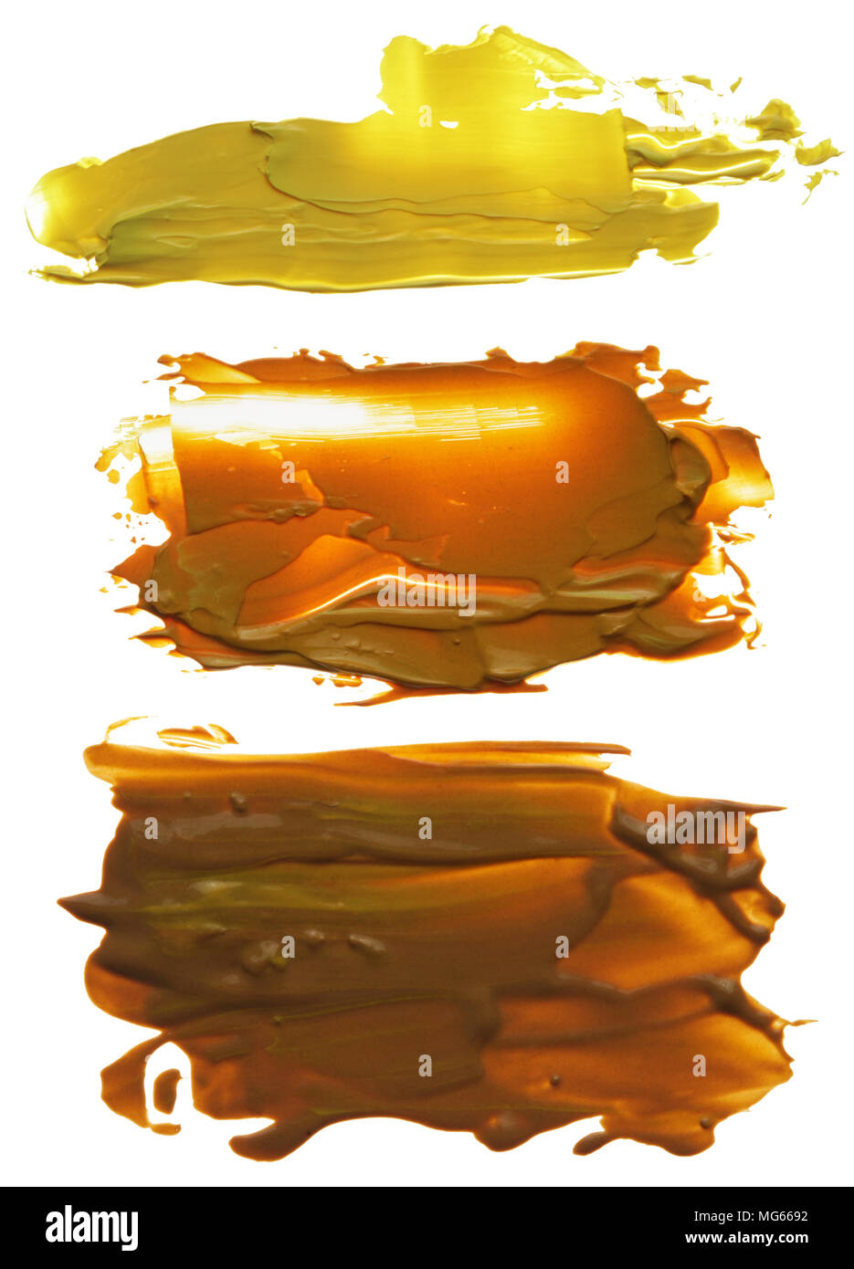 Collection de coups de pinceau acrylique abstrait blots Banque D'Images