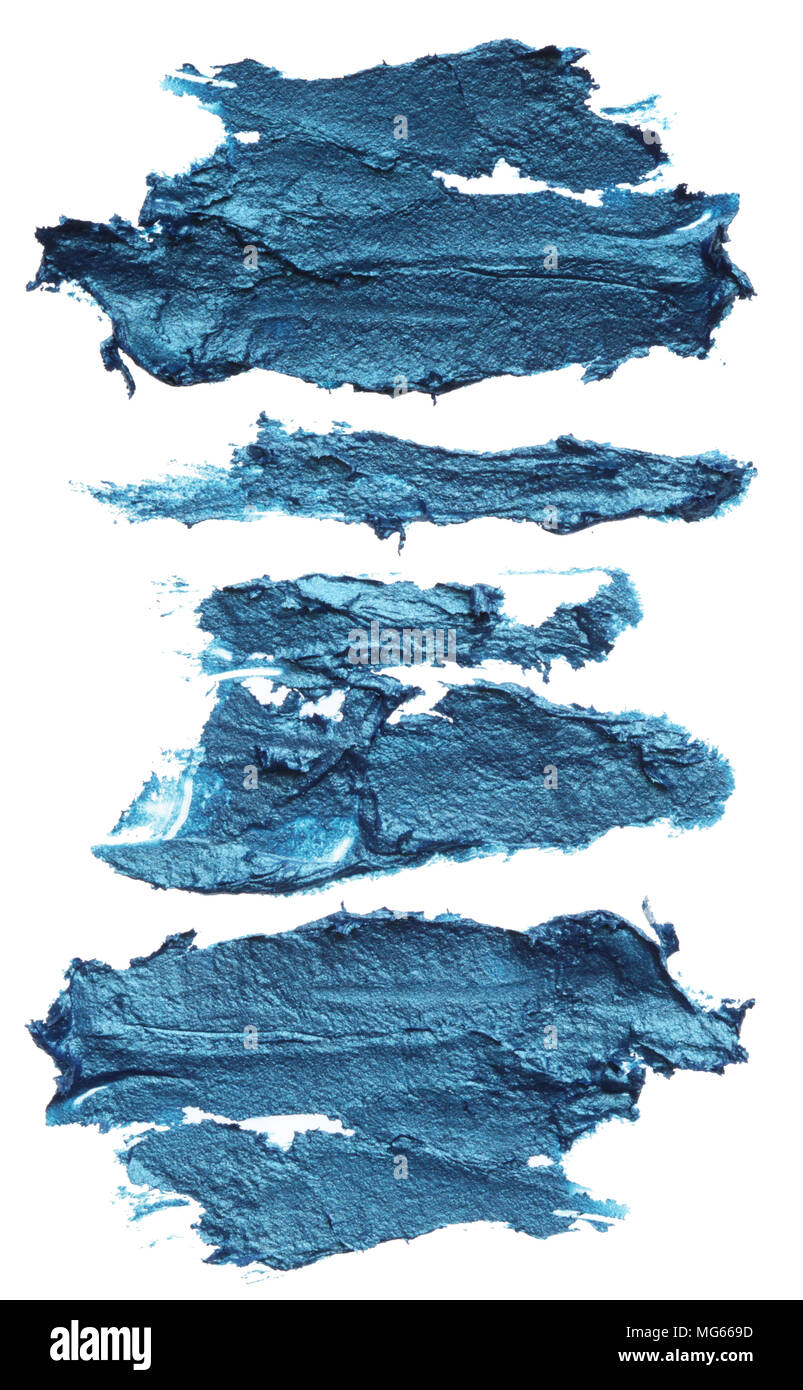 Collection de coups de pinceau acrylique abstrait blots Banque D'Images