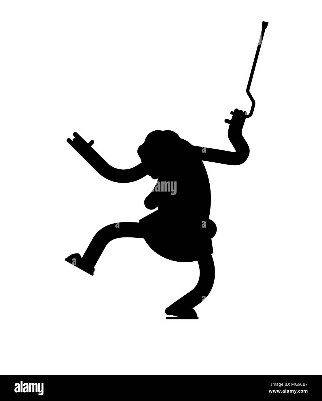 Grand-mère de la danse. Grand-mère des danses. Vieille dame cool. Vector illustration Illustration de Vecteur