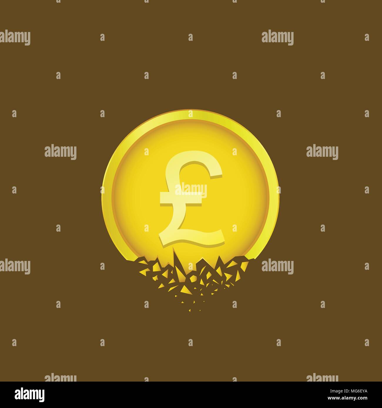 12.2005 Pound coins Illustration de Vecteur