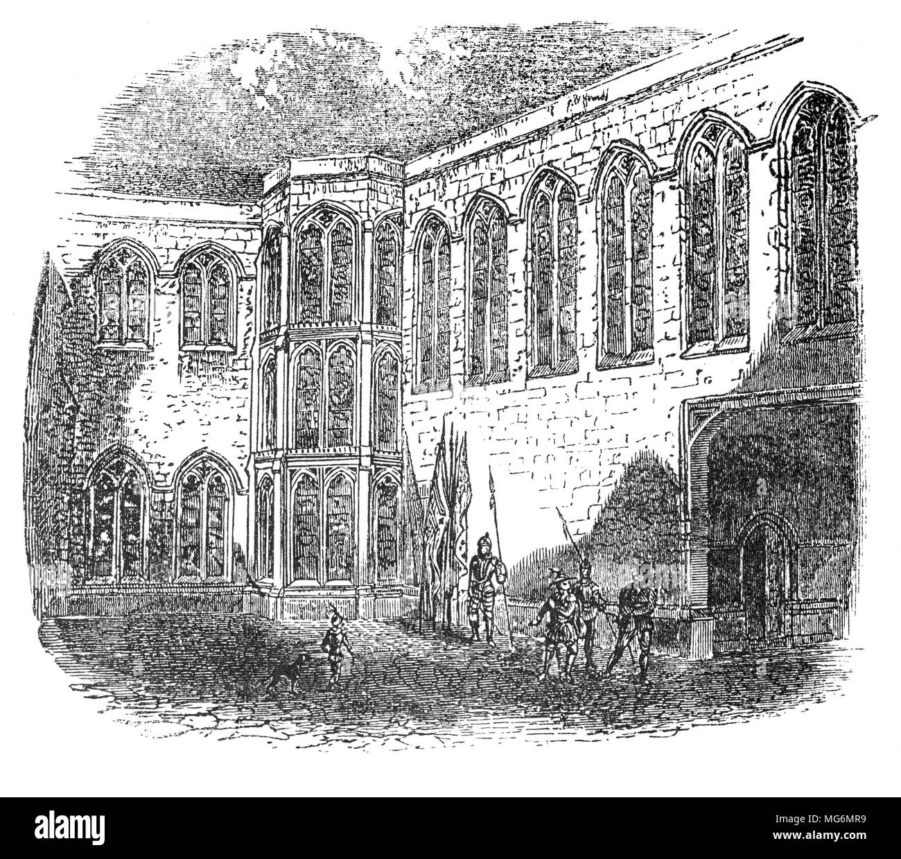 Crosby Hall est un bâtiment historique à Londres. Le Grand Hall a été construit en 1466 par le marchand de laine Sir John Crosby. En 1483, le duc de Gloucester, plus tard Richard III, avait acquis la propriété Bishopsgate du propriétaire initial avec la veuve de la salle a été utilisé comme l'une de ses maisons de Londres. Bishopsgate, City of London, England Banque D'Images