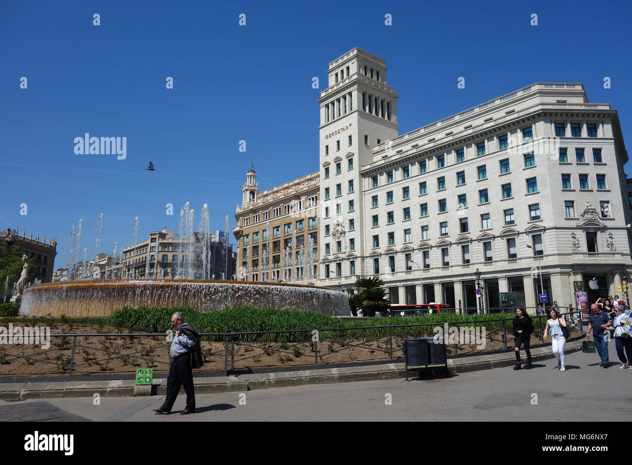 Plaça de Catalunya, Barcelone, Catalogne, Espagne Banque D'Images