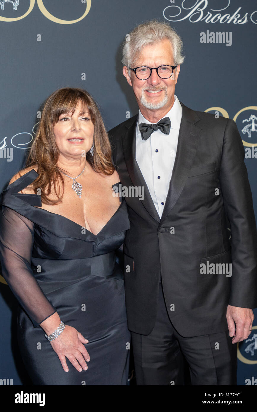 New York, NY, USA - 25 Avril 2018 : Debra Del Vecchio et Claudio Del Vecchio assister à la célébration du bicentenaire à Brooks Brothers Jazz at Lincoln C Banque D'Images