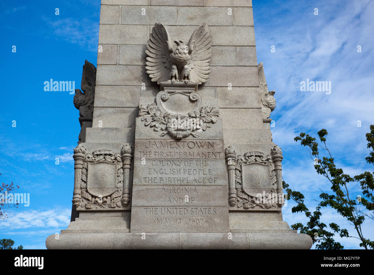 Monument historique de Jamestown settlement situé sur la James River en Virginie Banque D'Images