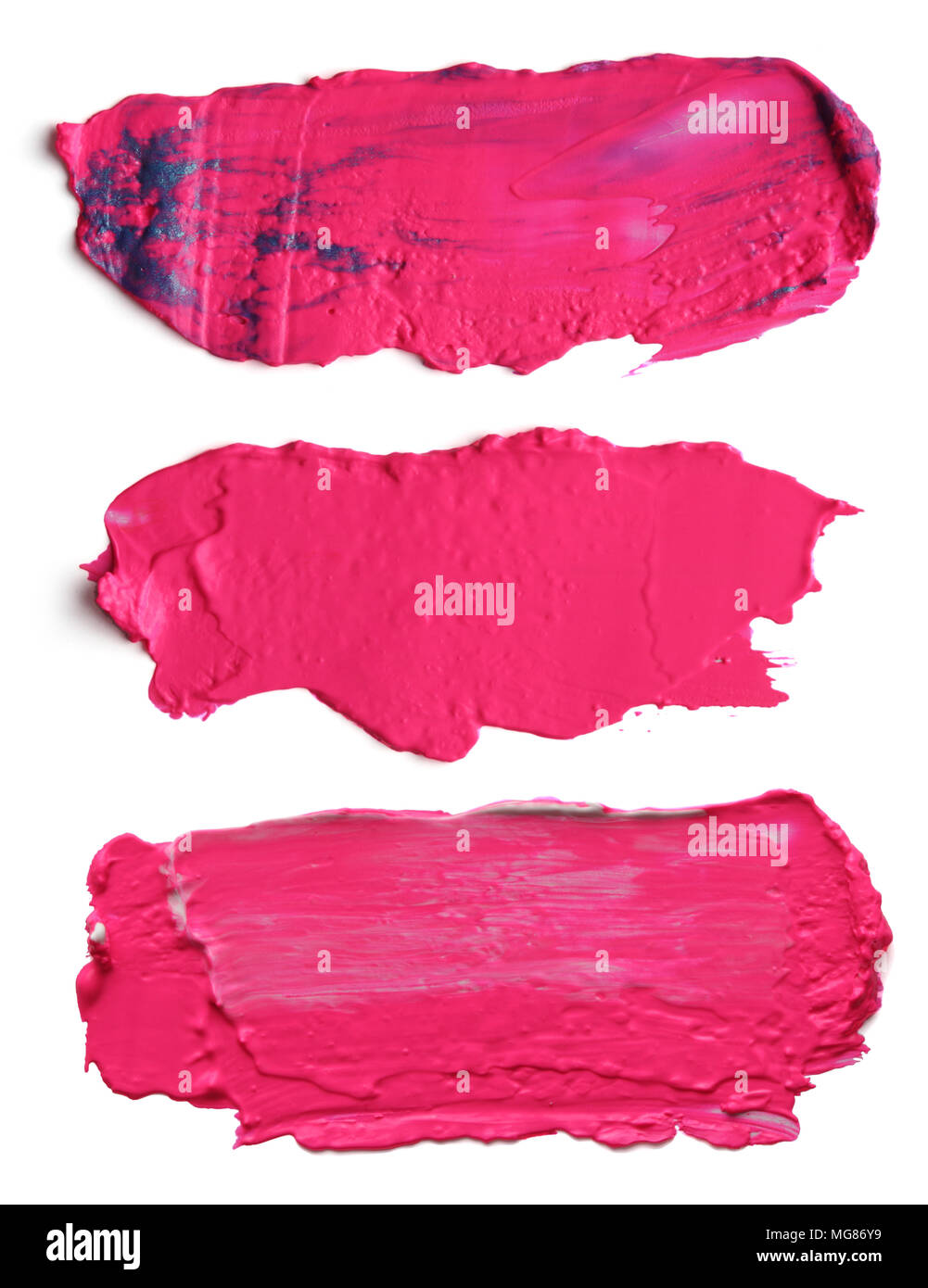 Collection de coups de pinceau acrylique abstrait. Banque D'Images