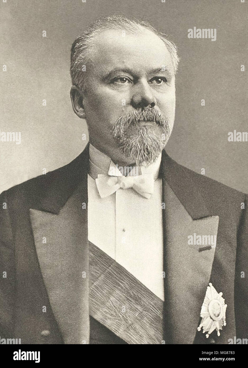 Raymond Poincaré (1860-1934), président de la République française (1913), Raymond Poincaré Nicolas Landry (1860 - 1934) Homme d'État français qui a servi trois fois comme 58e premier ministre de la France, et en tant que président de la France de 1913 à 1920. Banque D'Images