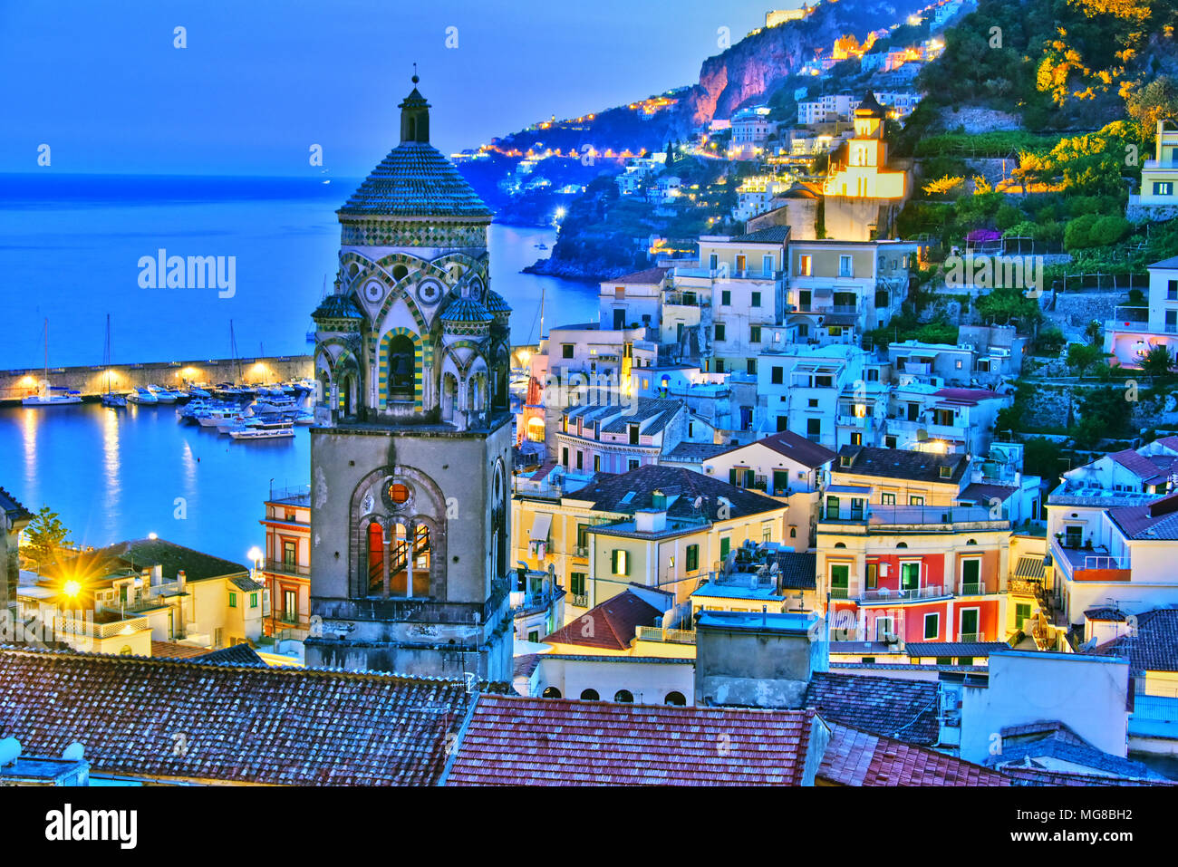 Amalfi dans la province de Salerne, Campanie, Italie Banque D'Images